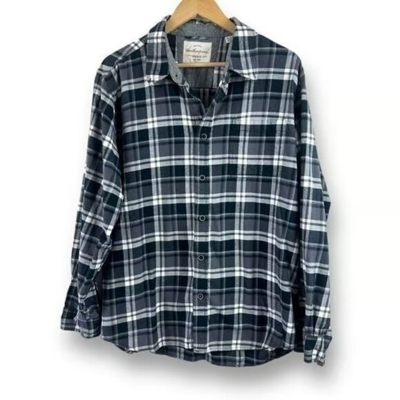 Weatherproof Other - Weatherproof Vintage Mens XL Classic Cotton Plaid Flannel Black Gray Fall Casual